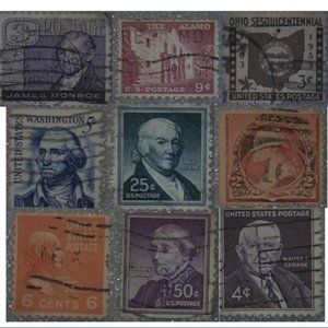 Stamps Vintage Usps Mail Lot of 9 USA. Stamps Collectible very good condition